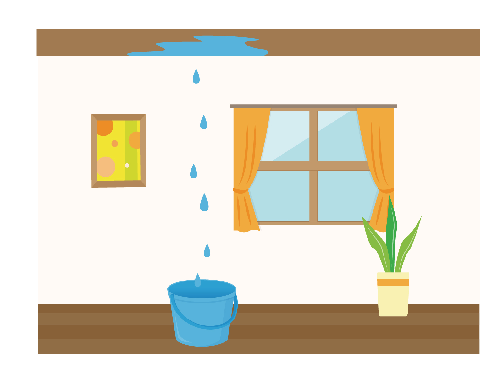 屋根から雨漏りするとどうなる?雨漏りした時の対処方法について
